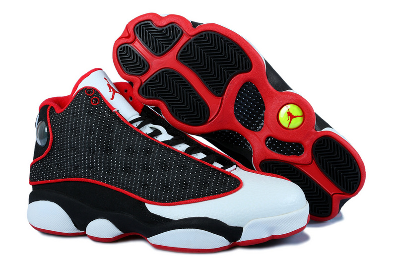 Air Jordan 13 Mens Shoes Aaa Black/White/Red Online